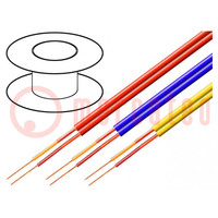 Cable: de micrófono; 2x0,14mm2; rojo; OFC; -15÷70°C; PVC
