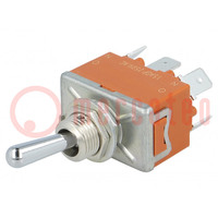 Switch: toggle; Pos: 2; DPDT; ON-ON; 15A/250VAC; 15A/30VDC; -25÷85°C