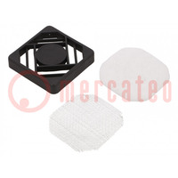 Guard; 60x60mm; screw; Holes pitch: 50mm; Cover material: plastic
