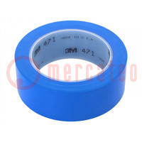 Tape: markerend; blauw; L: 33m; W: 38mm; Thk: 0,13mm; 2,5N/cm; 130%