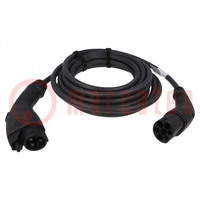 Cable: eMobility; 1x0.5mm2,3x6mm2; 250V; 7.2kW; IP44; 7.5m; 32A