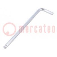 Wrench; hex key,spherical; HEX 5mm; Overall len: 120mm