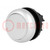 Switch: push-button; 22mm; Stabl.pos: 1; white; M22-FLED,M22-LED