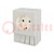 F-type socket; 250VAC; 16A; IP20; for DIN rail mounting