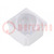 Lentille LED; carré; polycarbonate; transparent; Couleur: blanc