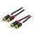 Cable; RCA plug x2,both sides; 3m; Plating: gold-plated; black