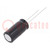 Capacitor: electrolytic; THT; 1000uF; 50VDC; Ø12.5x25mm; Pitch: 5mm