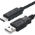 Cablenet 1m USB 3.1c Male - USB 2.0 Type A Male Black Cable
