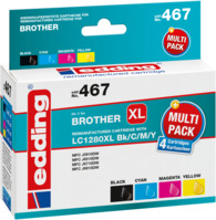 EDD-467 Brother LC1280XLBK/C/M/Y Multipack 4 - BK/C/M/Y - 1x 60 ml + 3x 16 ml