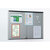 WSM Schiebetür-Wandtafel, für Inneneinsatz, Bautiefe 30 mm, eloxiert, alu silberfarbig, für DIN A1