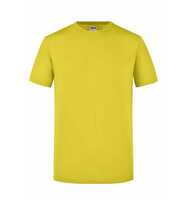 James & Nicholson Figurbetontes Rundhals-T-Shirt Herren Slim Fit JN911 Gr. M gelb
