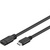 PREMIUMCORD Kábel USB 3.2 Gen1, hosszabbító, C - C, M/F, 1m, fekete