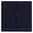 Bisley Rollladenschrank EuroTambours, 2 Fachböden, 2,5 OH, B 1000 mm, Korpus schwarz, Rollladen schwarz