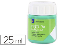 PINTURA PARA TELA LA PAJARITA VERDE ESMERALDA 25 ML