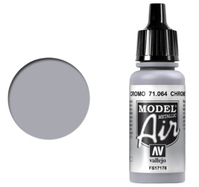 Vallejo Model Air Chrome Acrylfarbe 17 ml Silber Flasche