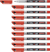 STABILO Write-4-all tartós filctoll Vörös 10 db