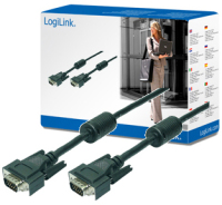 LogiLink VGA, M/M, 10m cable VGA VGA (D-Sub) Negro