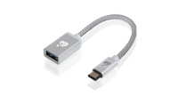 iogear G2LU3CAF10-SIL USB cable 0.1 m USB C USB A Silver