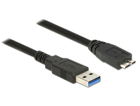 DeLOCK 85071 USB kábel 0,5 M USB 3.2 Gen 1 (3.1 Gen 1) USB A Micro-USB B Fekete
