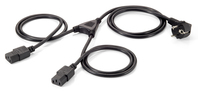Equip 112220 cable de transmisión Negro 1,8 m Enchufe tipo F Acoplador C13 2 x