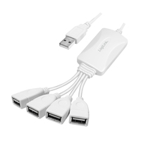 LogiLink UA0355 Schnittstellen-Hub USB 2.0 480 Mbit/s Weiß