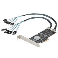StarTech.com Scheda SATA PCI Express a 8 porte - Adattatore/convertitore PCI Express GEN 2 per SSD/HDD SATA 3 con 4 Controller Host - Scheda di Espansione SATA PCIe x 4 Gen 2 a ...