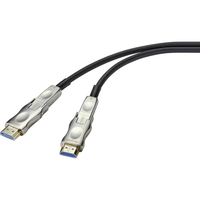 SpeaKa Professional SP-9538588 HDMI-Kabel 100 m HDMI Typ D (Mikrofon) Schwarz, Silber