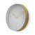 Nedis CLWA015PC30GD Horloge murale et de table Rond Or, Blanc