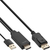 InLine HDMI to DisplayPort Converter Cable, 4K, black/gold, 2m