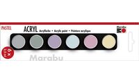 Marabu Acrylfarben-Set "PASTELL", 6 x 3,5 ml (57202201)