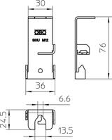 OBO SHU M12 FS ZIJHOUDER VOOR DRAADGOOT 75X36