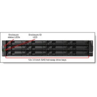 LENOVO DE storage - DE2000H LFF külső tároló, Dual Controller, (16GB Cache) HICless Hybrid Flash Array 2U12 V2