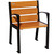 Silaos Wood and Steel Chair - RAL 9005 - Jet Black - Light Oak - With Armrests