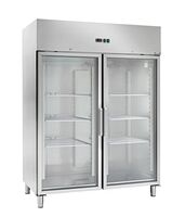 cookmax Umluft-Kühlschrank Glastür 1400 l GN 2/1