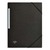 PERGAMY Chemise 3 rabats monobloc à élastique en carte lustrée 5/10e, 390g. Coloris Noir.