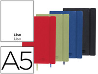 Libreta Liderpapel Simil Piel A5 120 Hojas 70G/M2 Liso Colores Surtidos