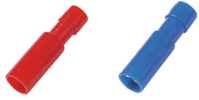 Rundstecker, Ø 4 mm, L 25.2 mm, isoliert, gerade, rot, 0,5-1,0 mm², AWG 20-17, 1