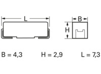 Tantal-Kondensator, SMD, D, 100 µF, 6.3 V, ±20 %, TAJD107M006R