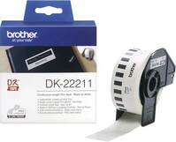 Brother DK-22211 Etikett tekercs 29 mm x 15.24 m Fólia Fehér 1 db Véglegesen tapadó DK22211 Univerzális etikett