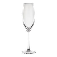 Olympia Cordoba Flute Glasses - Sturdy Glass - Angular Curves - 210ml x 6