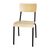 Bolero Cantina Side Chairs - Black - Wood Seat Pad & Backrest - 4 Pack - 470 mm