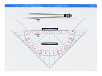 Normalansicht - Ecobra Skipper-Navigations-Set mit Marinezirkel 70570 und je 1 großes Kurs- und Anlegedreieck