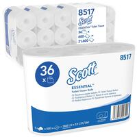 Scott ESSENTIAL Toilettenpapier Standard / Weiß 6 Rollen
