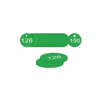 27mm Traffolyte valve marking tags - Green (126 to 150)
