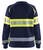 Damen High Vis Sweatshirt 3409 marineblau/High Vis gelb - Rückseite