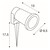 Outdoor Aufbau- / Erdspieß-Strahler BIG NAUTILUS, IP65 IK06, GU10 QPAR51, neigbar, mit Steckerkabel, rostfarben