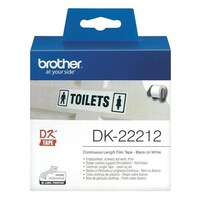 Filmszalag BROTHER DK-22212 62mm x 15,24m fehér alapon fekete