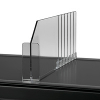 Shelf Divider / Product Divider / Divider Series "MR", slanted | 120 mm with central stopper
