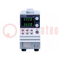 Power supply: programmable laboratory; Ch: 1; 0÷30VDC; 36A; 360W