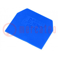 Záró lemez; kék; Szél: 1mm; poliamid; -25÷100°C; ZG-G10